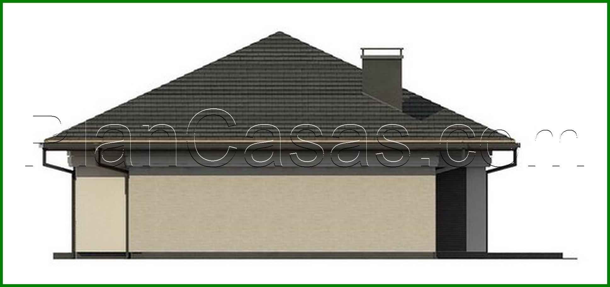 921. One-story cottage for a narrow plot