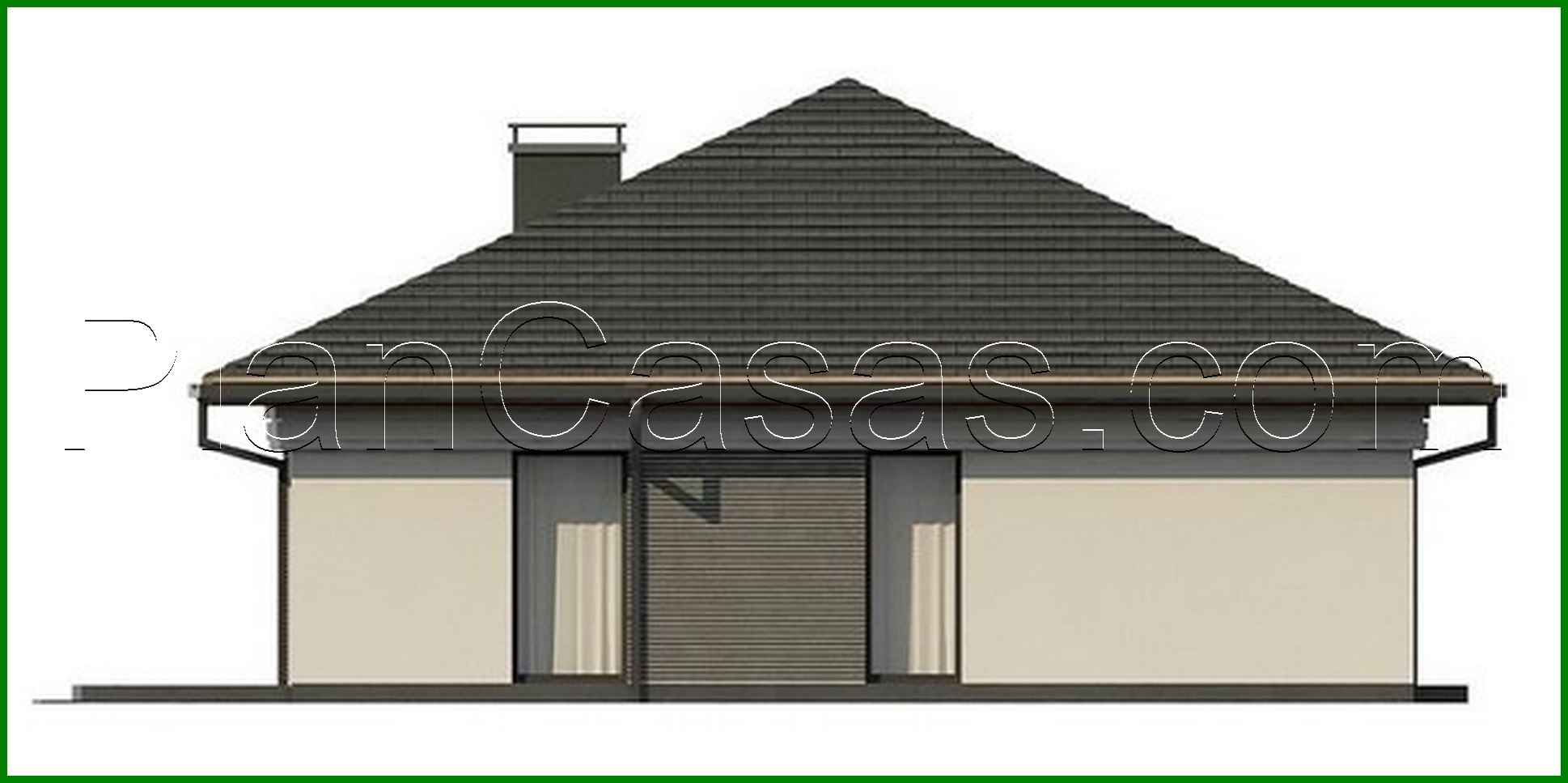 921. One-story cottage for a narrow plot