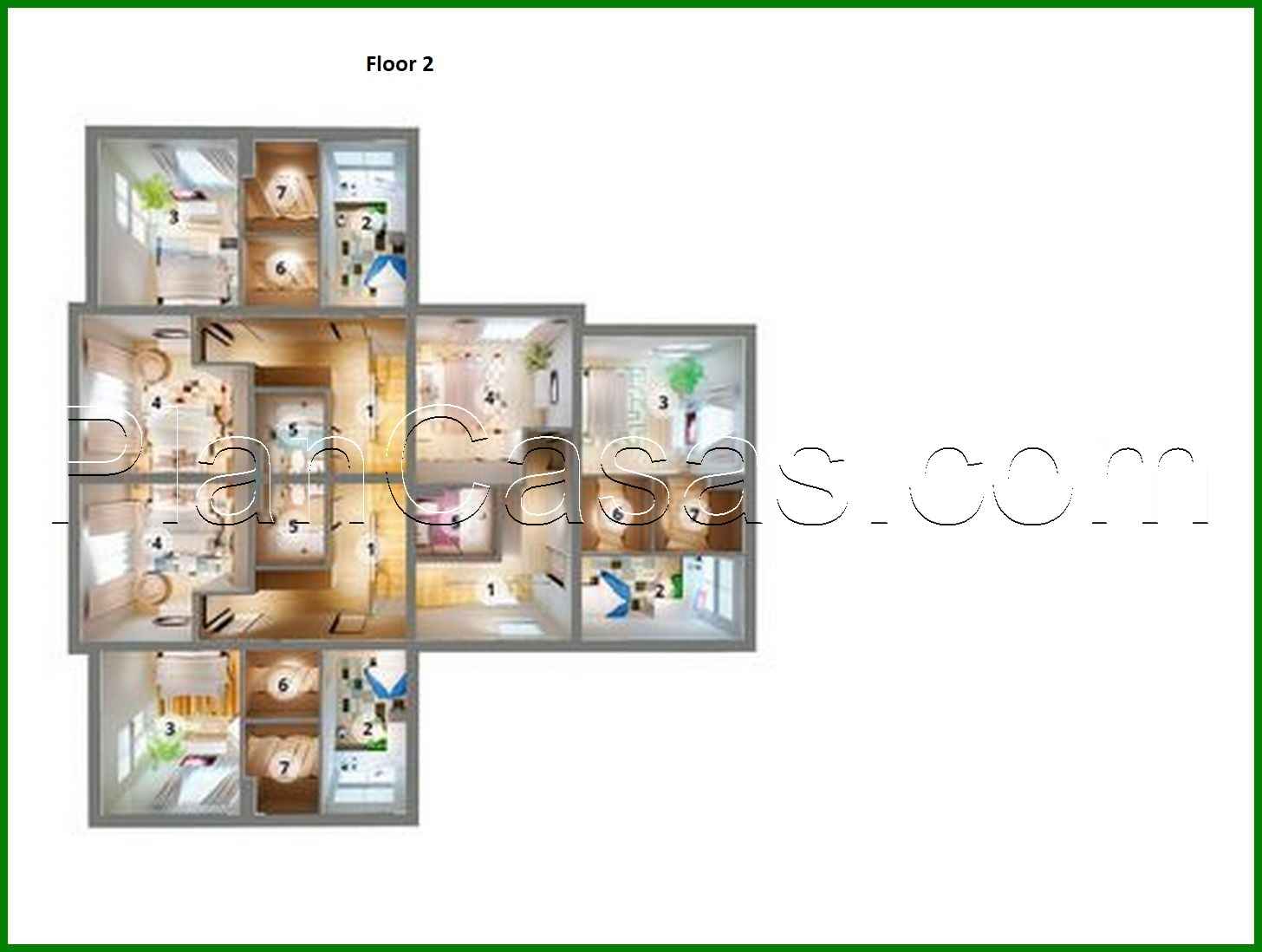 922. Plan of an attractive mansion for three families