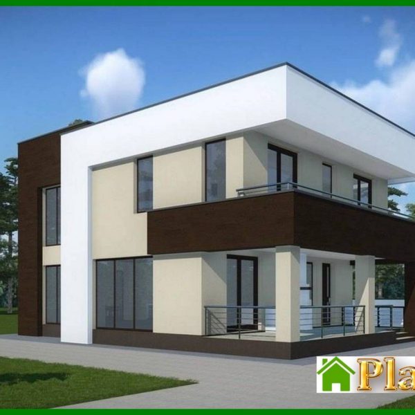 933. The architectural design of an ultramodern cottage, two floors