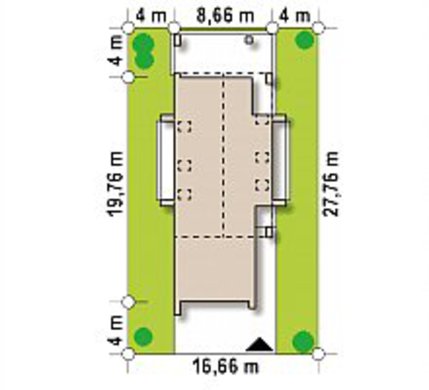 936. Project for the construction of a compact house for a narrow plot