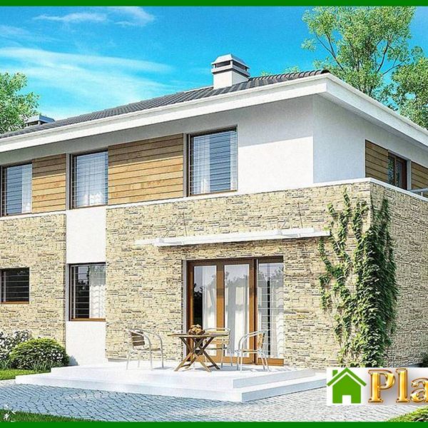 938. Stylish two-story house with an attached garage