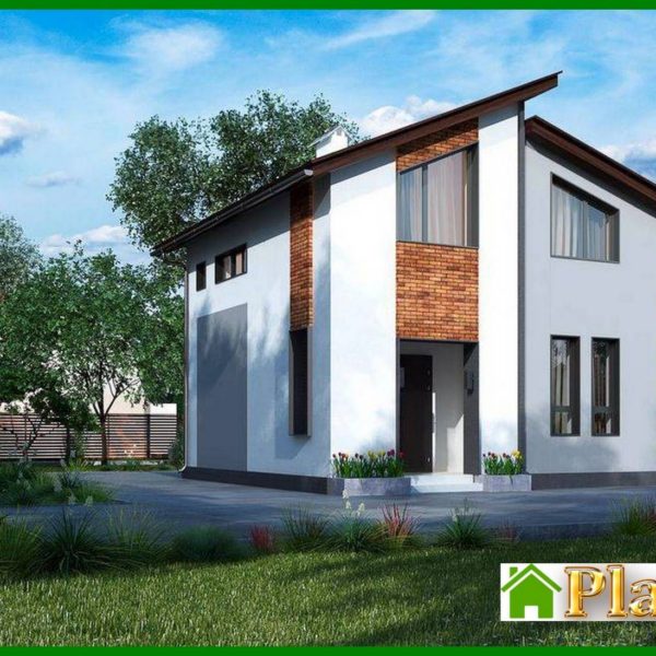 944. Project of a small pretty two-story house with an area of up to 80 m²