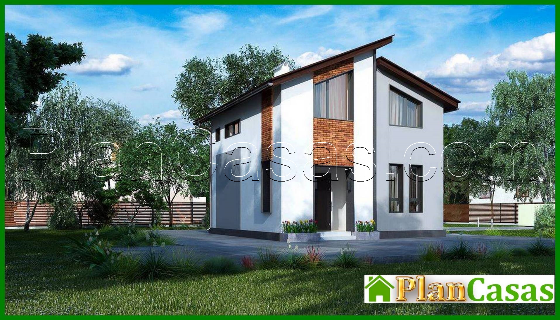 944. Project of a small pretty two-story house with an area of up to 80 m²