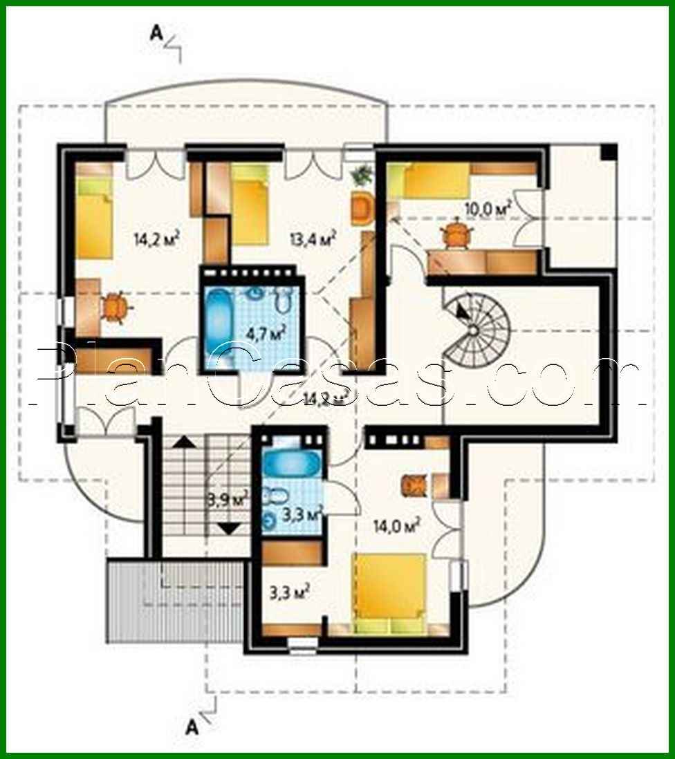 953. An interesting cottage project for an uneven plot