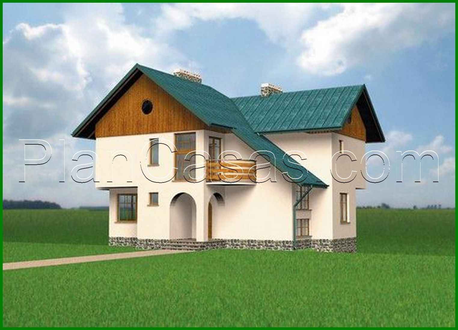 953. An interesting cottage project for an uneven plot