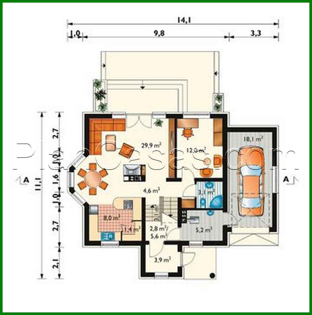 956. Beautiful house with garage and bay window