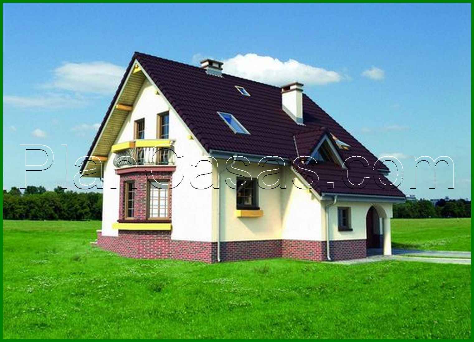 956. Beautiful house with garage and bay window