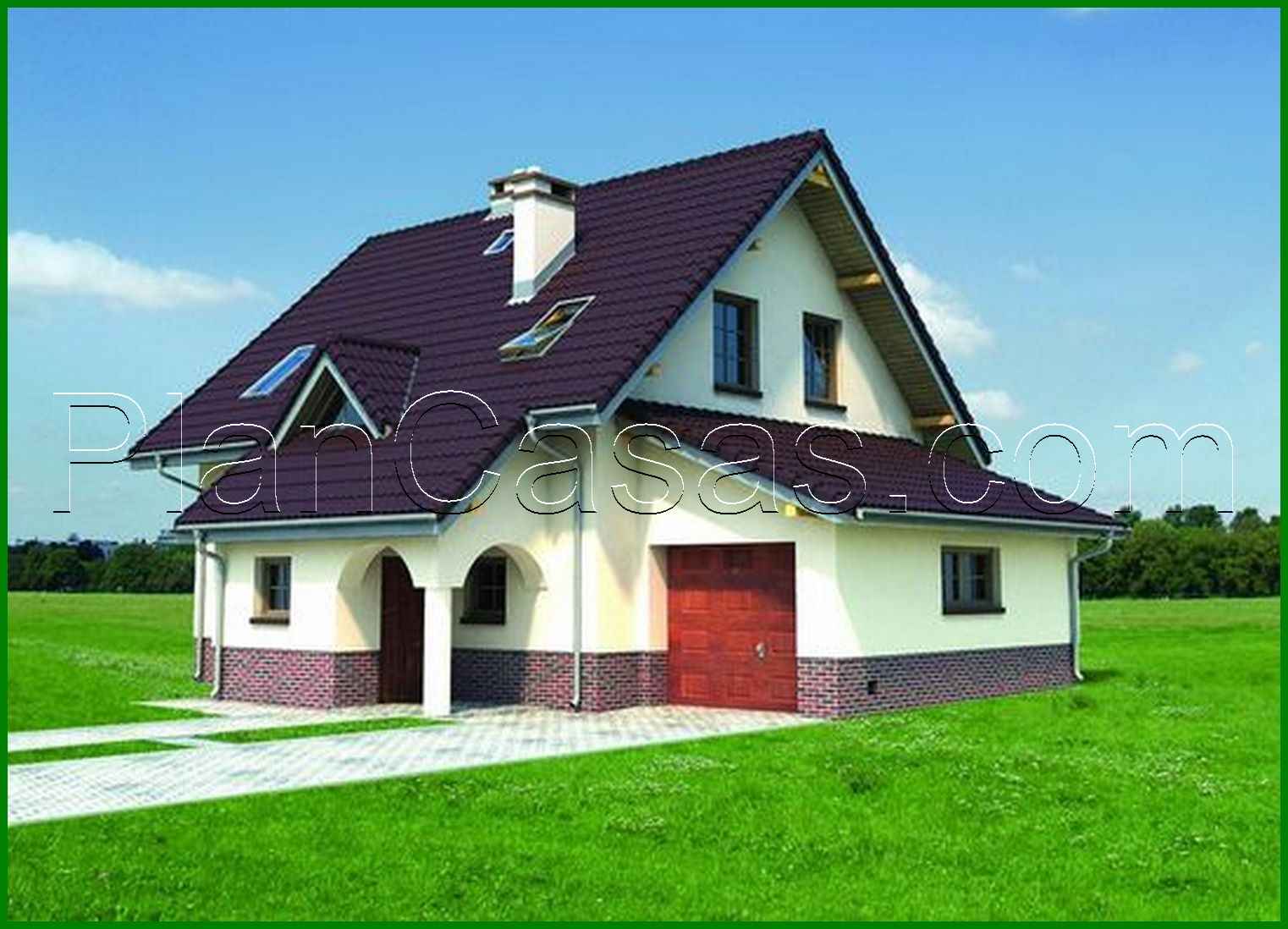 956. Beautiful house with garage and bay window