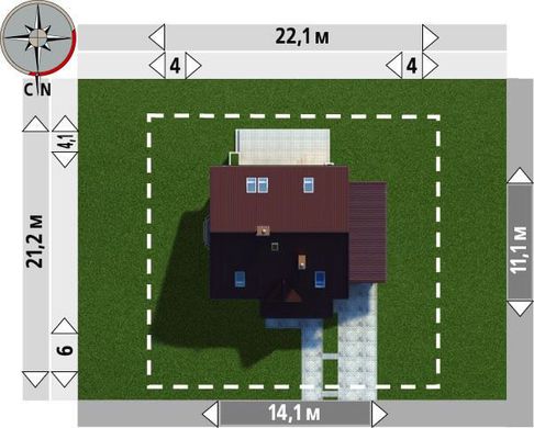 956. Beautiful house with garage and bay window