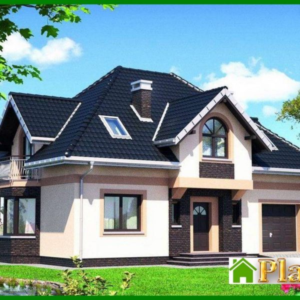 962. The project of a stylish country house with an area of ​​190 m²