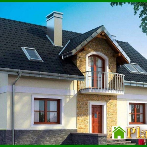 964. The project of a mansard with an attic for a narrow plot with dimensions 9 to 15