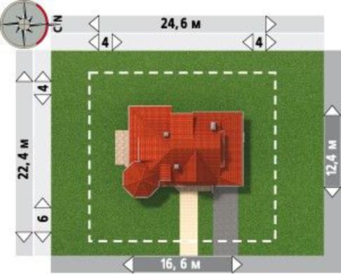 968. Unusual residential building resembling a castle