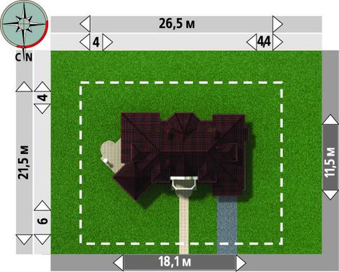 970. Unusual beautiful house with a spacious guest area