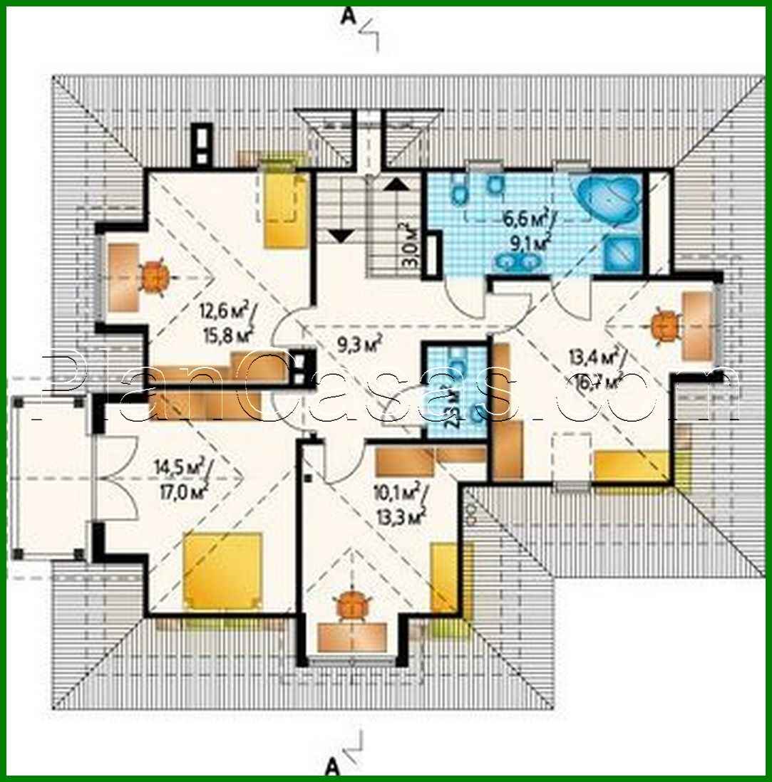 973. The project of a comfortable mansion with an interesting layout