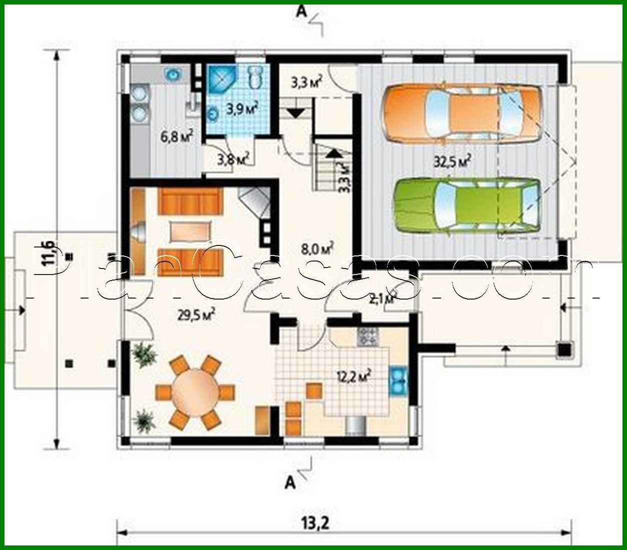 973. The project of a comfortable mansion with an interesting layout