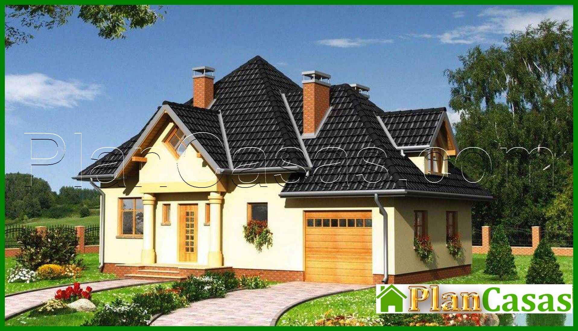 974. Amazing cottage under the roof of complex shape