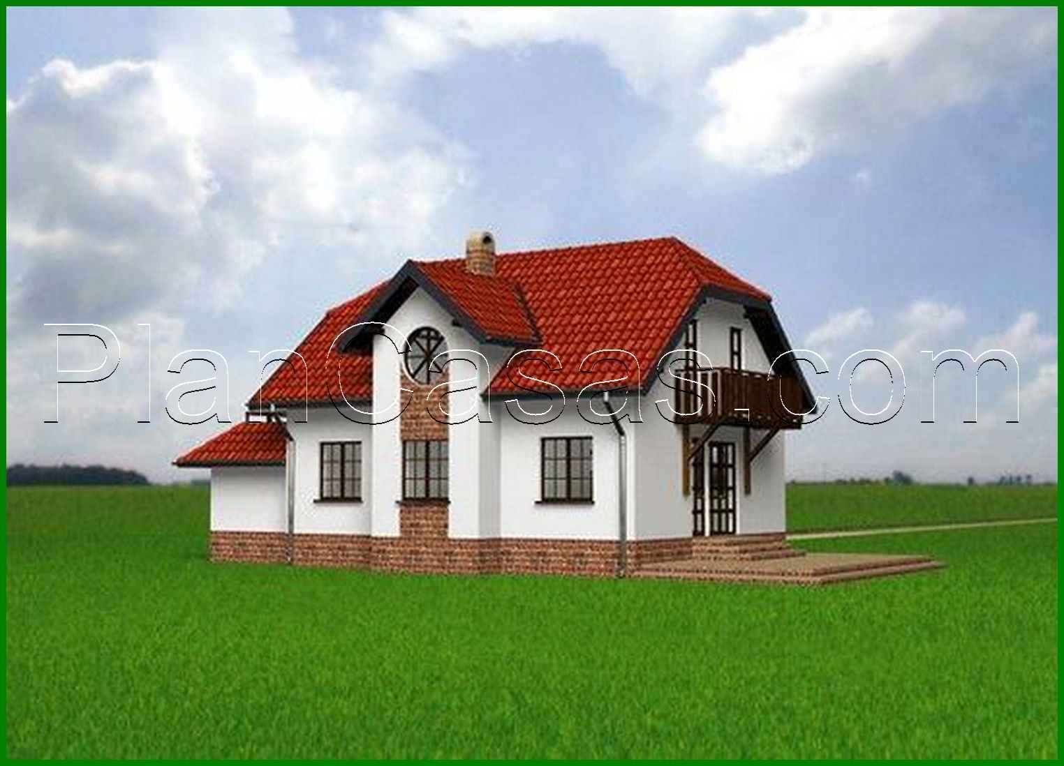 975. A project of an interesting attic house with an attached garage