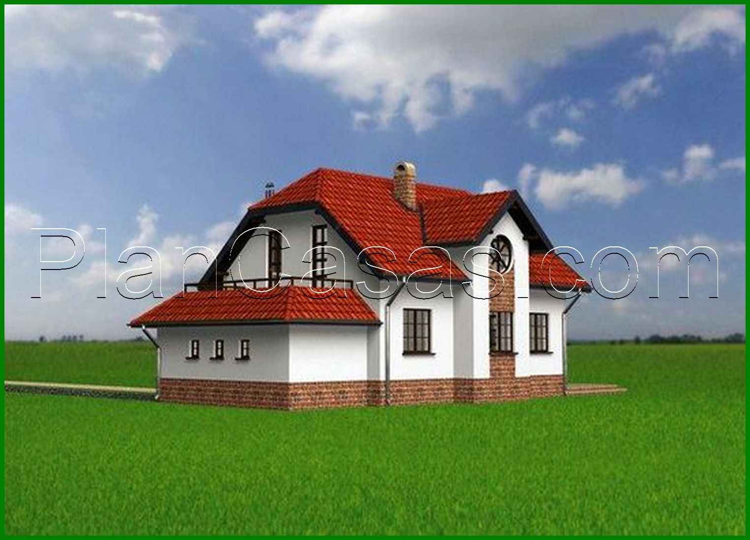 975. A project of an interesting attic house with an attached garage