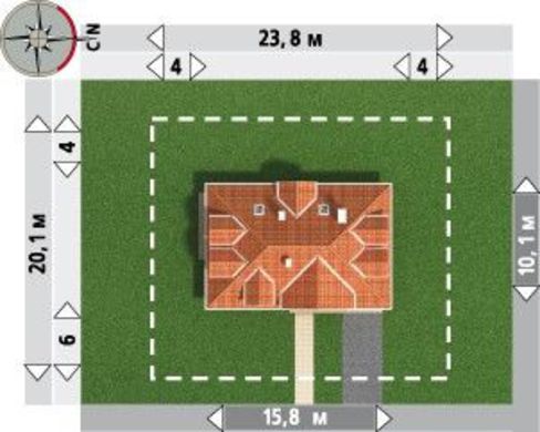 977. Chic country estate with spacious rooms