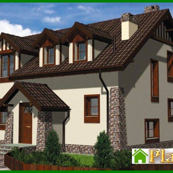 978. Small cottage with a compact porch and three rooms