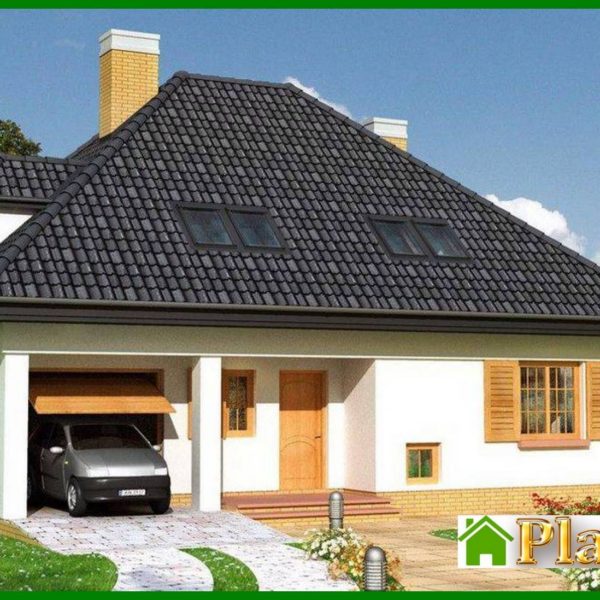 980. Two-story residential building with a separate kitchen