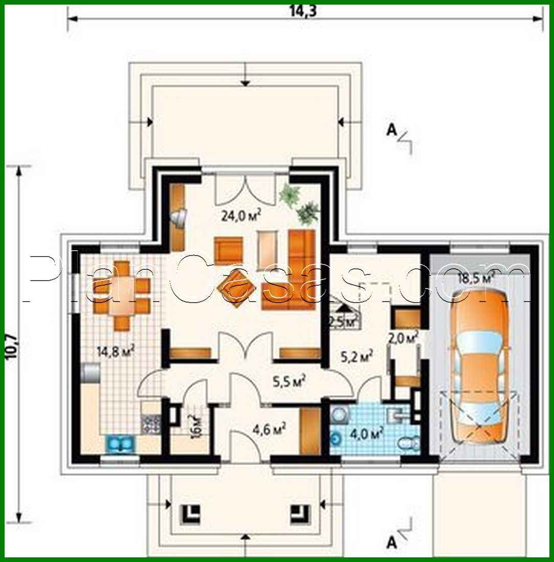 983. Attractive cottage project with an attic and a garage for 1 car