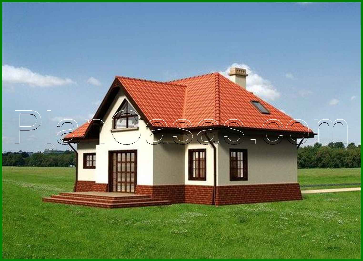 983. Attractive cottage project with an attic and a garage for 1 car