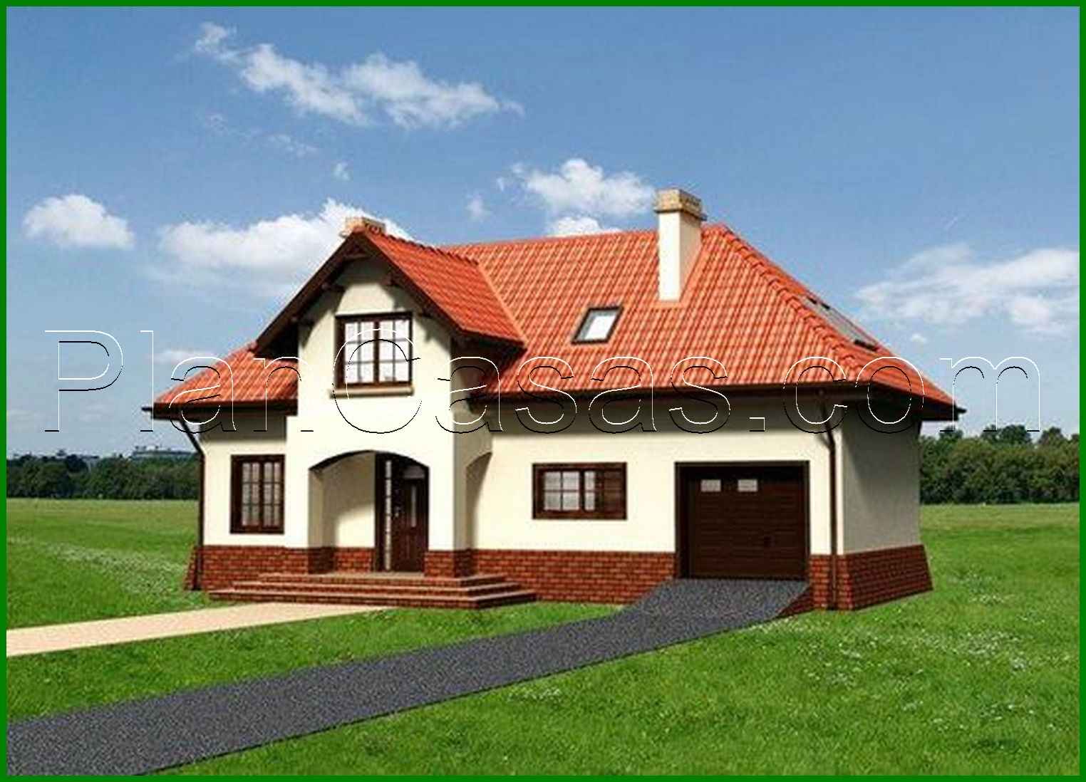 983. Attractive cottage project with an attic and a garage for 1 car
