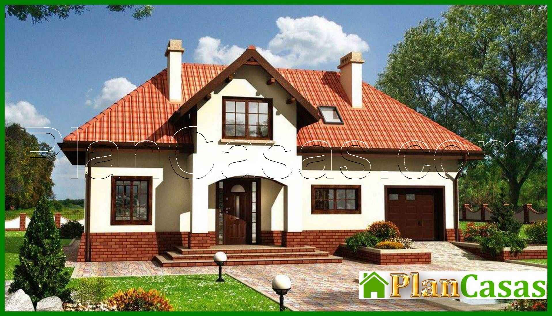983. Attractive cottage project with an attic and a garage for 1 car