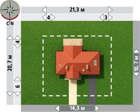 983. Attractive cottage project with an attic and a garage for 1 car