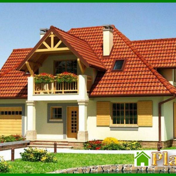 986. Project of an individual mansion with wooden details