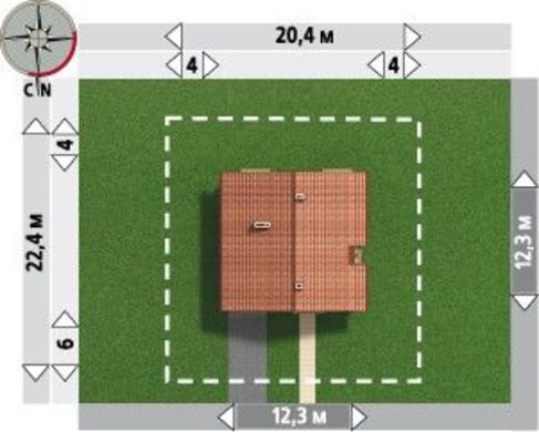993. Majestic residential building under a gable roof