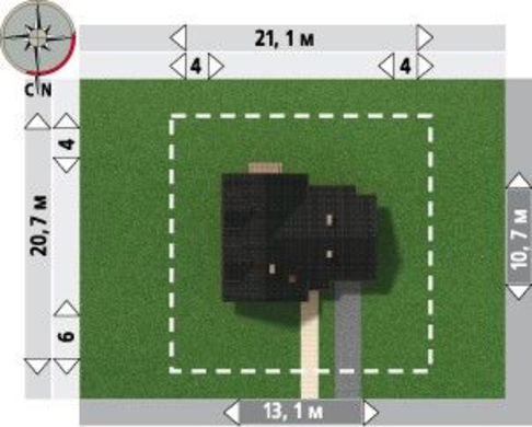 996. Project of an original country house with an area of ​​180 m²